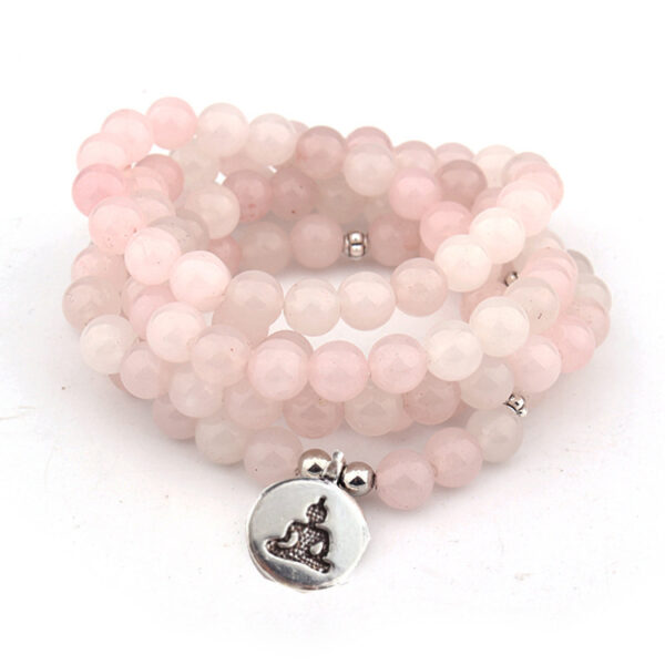 Natural Stone Powder Crystal Yoga Bracelet - Image 4