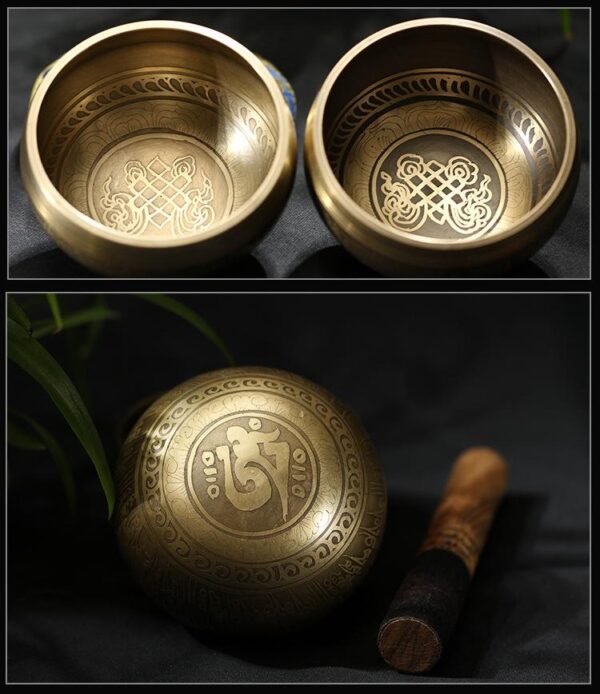 Yoga Meditation Singing Bowl Auspicious Knot Handmade Buddha Sound Bowl - Image 2