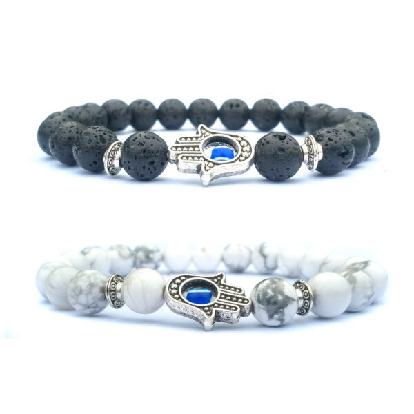 Bergamot evil eye stone bracelet - Image 3